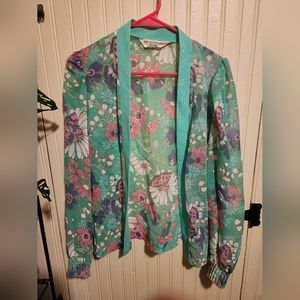 Vintage 60s Flower Power Cardigan